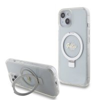 iPhone 15 Cover Ring Stand Glitter MagSafe Transparent
