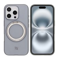 iPhone 16 Pro Max Cover Roterbart Stativ Grå