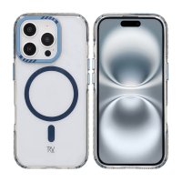 iPhone 16 Pro Cover TPU MagSafe Blå