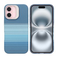 iPhone 16 Cover Sammenklappelig Stativ MagSafe Stribet Blå