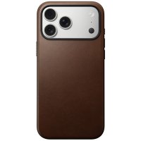 iPhone 17 Pro Max Cover Modern Leather Case Brun