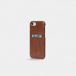 iPhone 6/6S/7/8/SE 2020 Cover Leather Backcover Brun