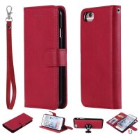 iPhone 6/6S/7/8/SE Etui Aftageligt Cover KT Leather Series-3 Rød