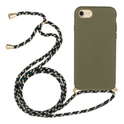 iPhone 6/6S/7/8/SE Cover med Strop Mørkegrøn