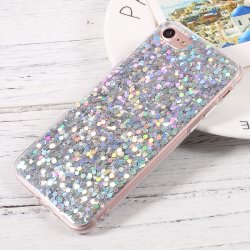 iPhone 7/8/SE 2020 Cover Glitter Paljetter Sølv