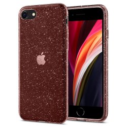 iPhone 7/8/SE 2020 Cover Liquid Crystal Glitter Rose Quartz