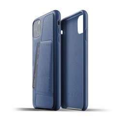 iPhone 11 Pro Max Cover Full Leather Wallet Case Monaco Blue