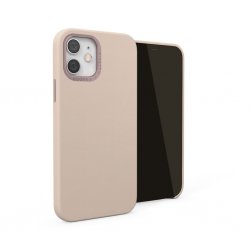 iPhone 12 Pro Max Magnetic Leather Case med Magnethållare Dusty Pink
