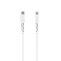 Kabel Liquid Silicone USB-C/Lightning 1.2m Hvid