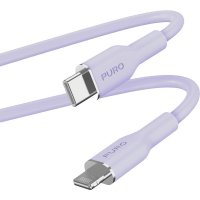 Kabel Soft Charge & Sync Cable USB-C/Lightning 1.5m Lavendel