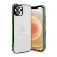 iPhone 12 Cover Glitter Transparent Stødabsorberende Grøn