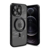 iPhone 12 Pro Max Cover Glitter Transparent MagSafe Sort