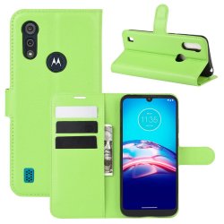 Motorola Moto E6s Etui Litchi Grøn