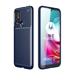Motorola Moto G30 Cover Kulfibertekstur Blå