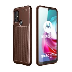 Motorola Moto G30 Cover Kulfibertekstur Brun
