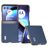 Motorola Razr 40 Ultra Cover Ægte Læder Blå