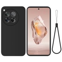 OnePlus 12R Cover med Strop Silikone Sort