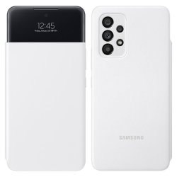 Original Galaxy A53 5G Etui Smart S View Wallet Cover Hvid