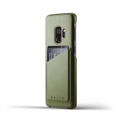 Samsung Galaxy S9 Cover Full Leather Wallet Case Olive Green