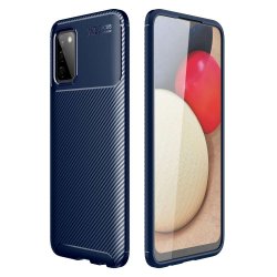 Samsung Galaxy A03s Cover Kulfibertekstur Blå