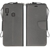 Samsung Galaxy A40 Etui med Stativ Sort