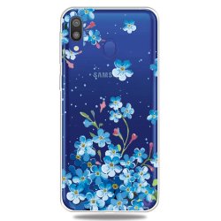 Samsung Galaxy A40 Cover Motiv Blåa Blommor