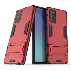 Samsung Galaxy Note 20 Cover Armor Stativfunksjon Rød