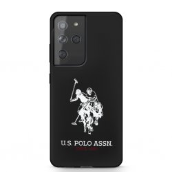 Samsung Galaxy S21 Ultra Cover med Logo Sort