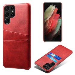 Samsung Galaxy S22 Ultra Cover Kortholder til to kort Rød