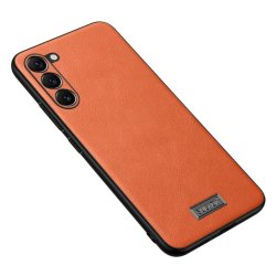 Samsung Galaxy S23 Cover Lædertekstur Orange