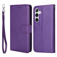 Samsung Galaxy S24 Etui Aftageligt Cover KT Leather Series-3 Lilla