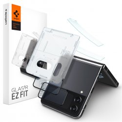 Samsung Galaxy Z Flip 4 Skærmbeskytter GLAS.tR EZ Fit & Hinge Film 2-pak