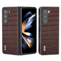 Samsung Galaxy Z Fold 5 Cover Krokodille tekstur Brun