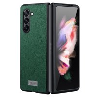 Samsung Galaxy Z Fold 5 Cover Litchi Grøn