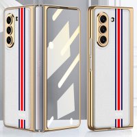 Samsung Galaxy Z Fold 5 Cover Stripe Hvid