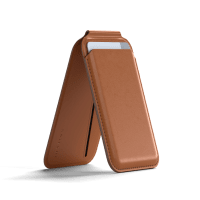Kortholder Vegan-Leather Magnetic Wallet Stand Brun
