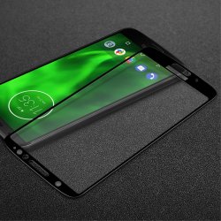 Skærmbeskytter i Hærdet Glas Full Size till Motorola Moto G6 Plus Sort