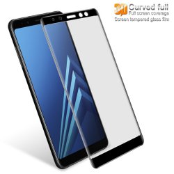 Skærmbeskytter i Hærdet Glas Full Size till Samsung Galaxy A8 2018 Sort