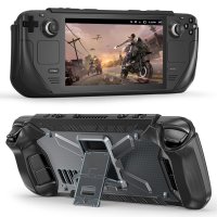 Steam Deck Case med Stativ Sort Transparent