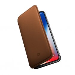 iPhone X Sag SurfacePad Ægte Læder Brun