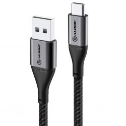 Ultra USB-A till USB-C Kabel 3A/480Mbps 1,5 meter Rymdgrå