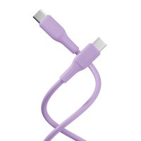 USB-C til USB-C Kabel Superflex 60W 1.5m Lyserød