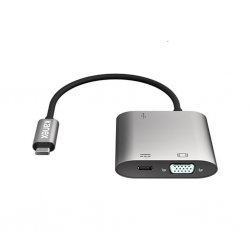 USB-C VGA adapter med USB-C power pass through
