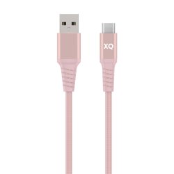 USB till Type C Kabel Flätad Extra Stark 2 m Roseguld