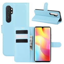 Xiaomi Mi Note 10 Lite Etui Litchi Blå