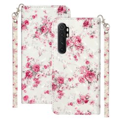 Xiaomi Mi Note 10 Lite Etui Motiv Lyserød Blommor