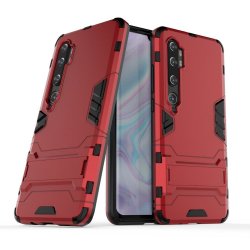 Xiaomi Mi Note 10/Mi Note 10 Pro Cover Armor Stativfunksjon Rød