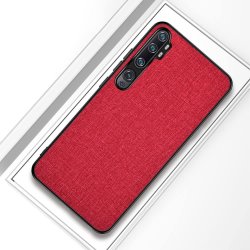 Xiaomi Mi Note 10/Mi Note 10 Pro Cover Stoftextur Rød