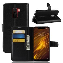 Xiaomi Pocophone F1 Plånboksetui Litchi Sort