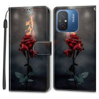 Xiaomi Redmi 12C Etui Motiv Brændende Rosor
